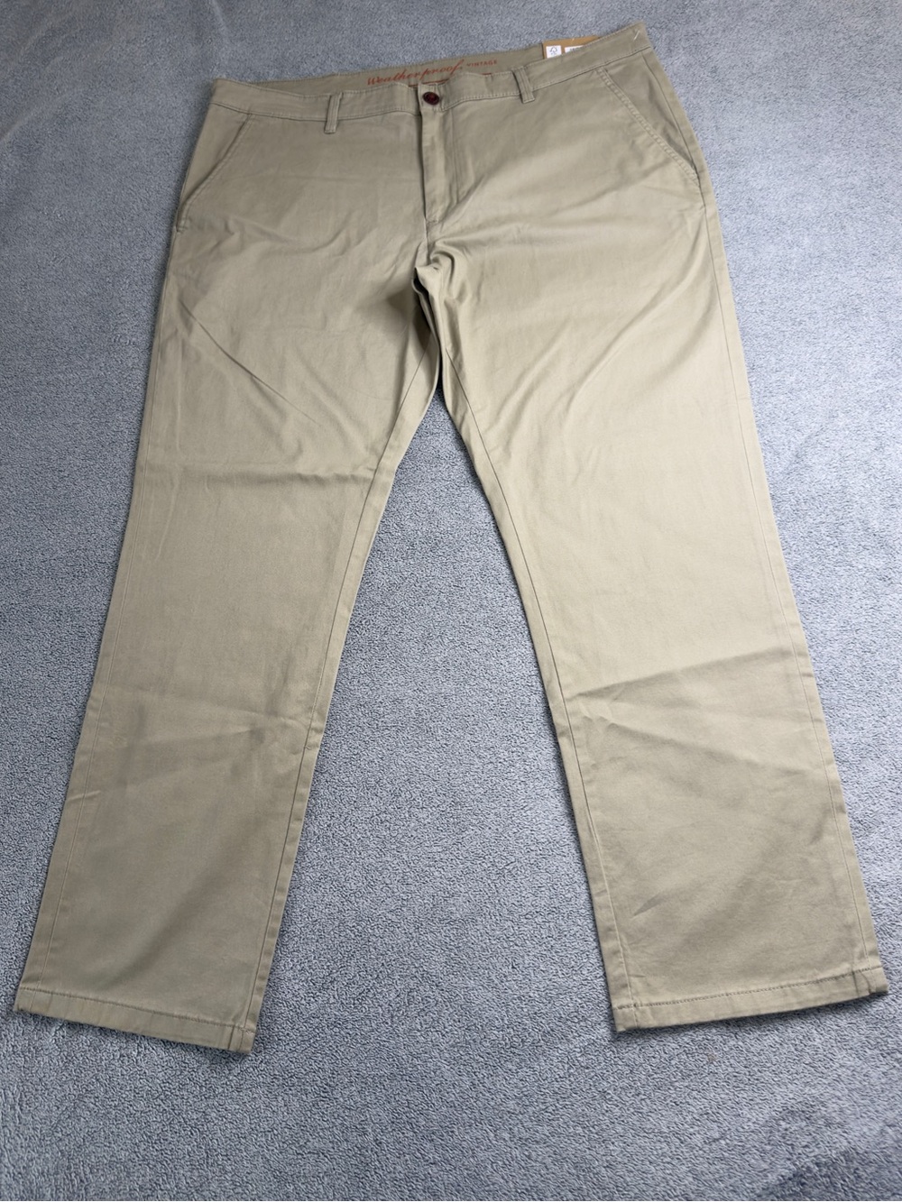 Weatherproof Vintage Men's Chino Pants Flat Front Performance Stretch 38x30